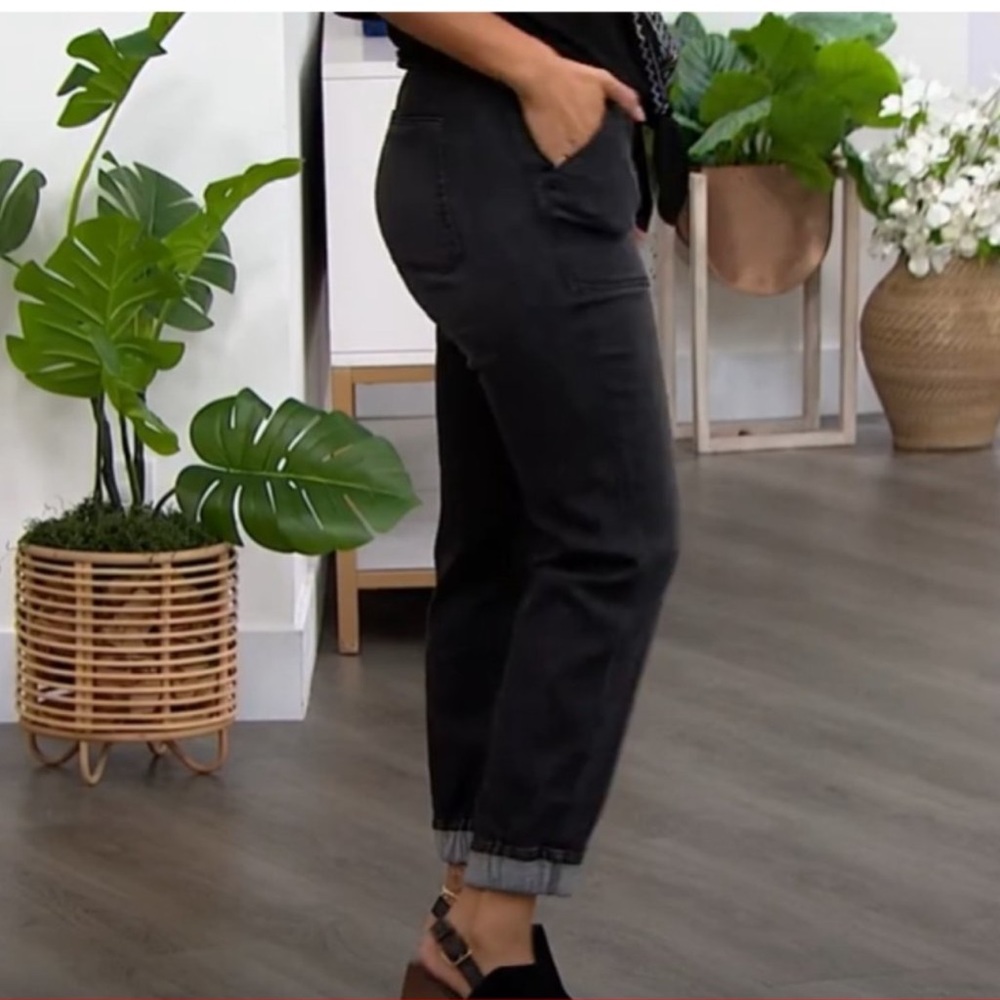 Democracy Pull-On High-Rise Denim Jogger Jeans, Black  Slimming, Stretch, Lift